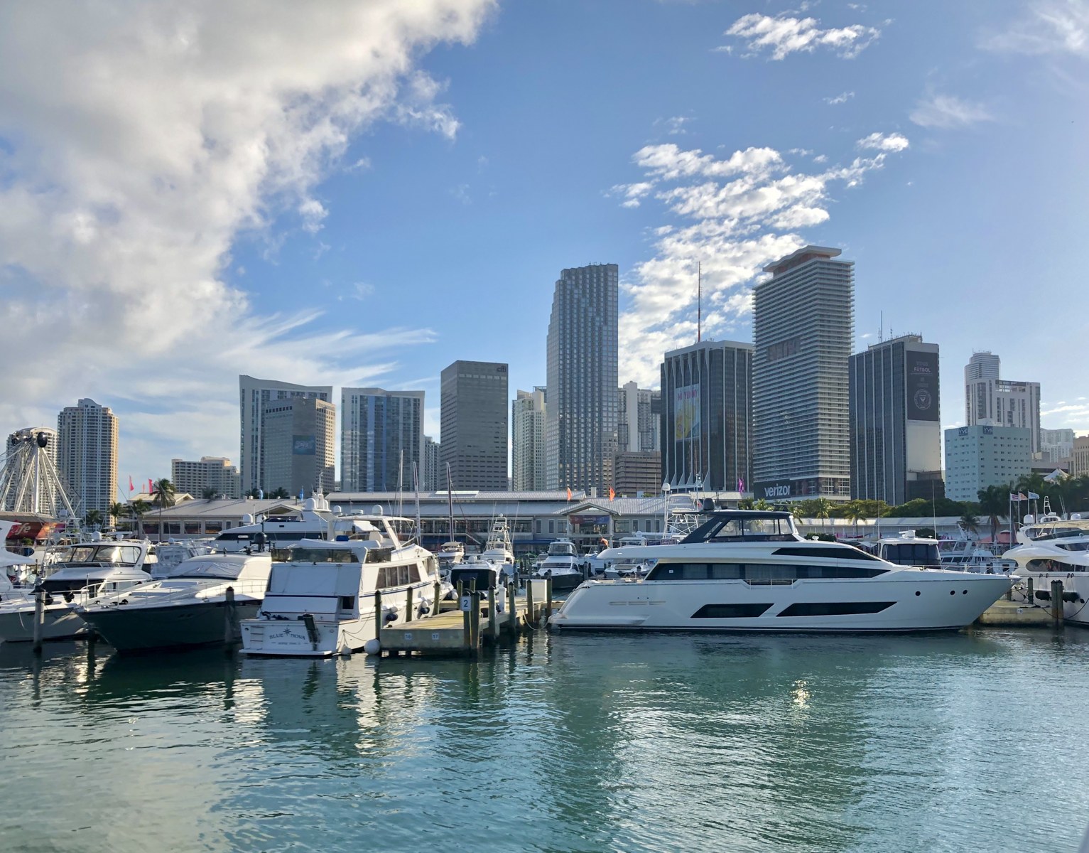 Miami skyline viewed from Bayfront Park, Florida